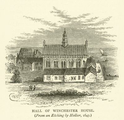 Hal van Winchester House, uit een ets van Hollar, 1647 door English School